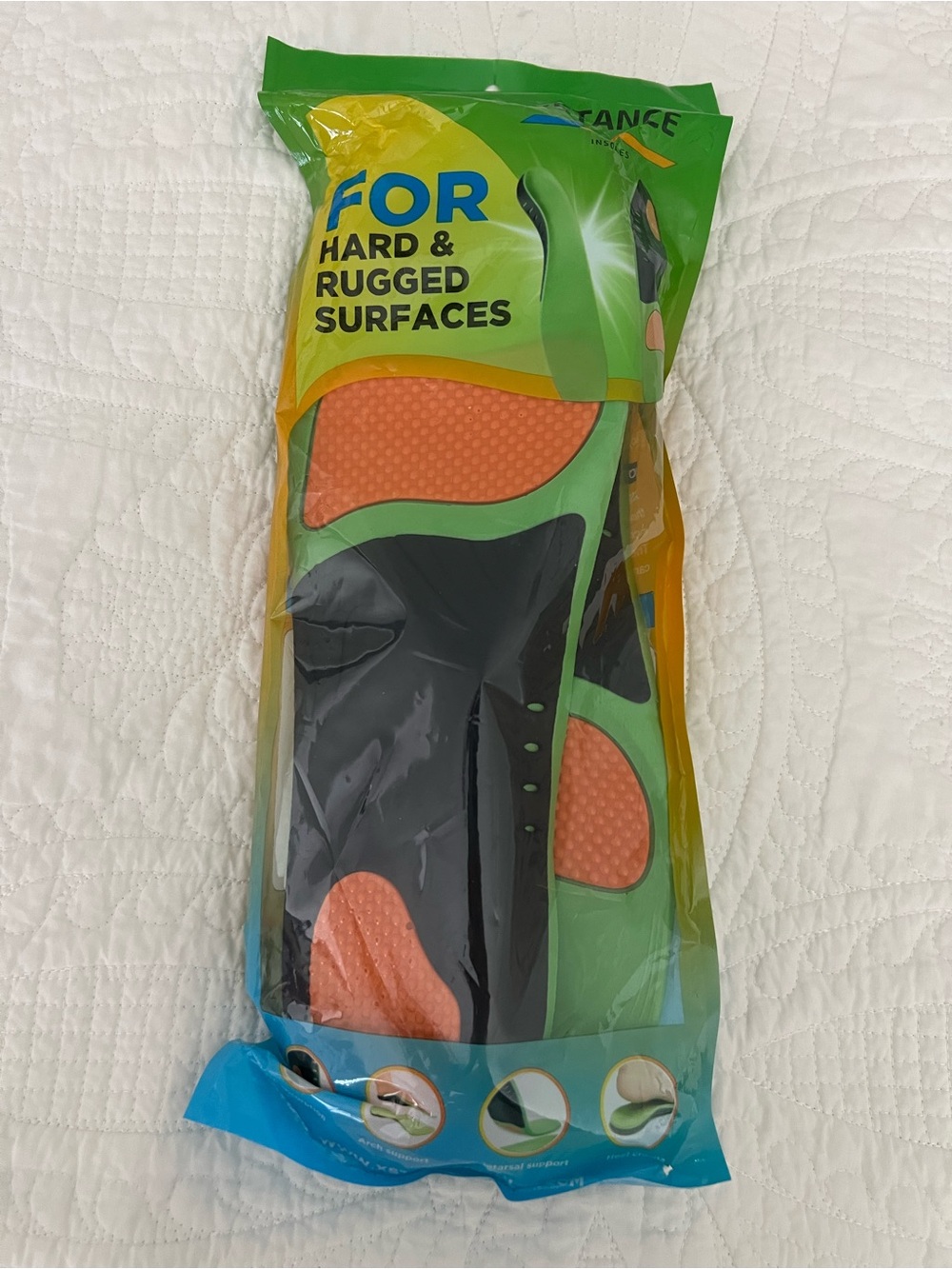 Insoles for hard and rugged surfaces